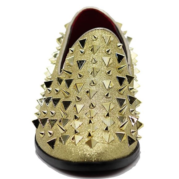 Men\'s Vintage Spike Dress Loafers Slip On Fashion Shoes Classic Tuxedo Dress Sho main image 4